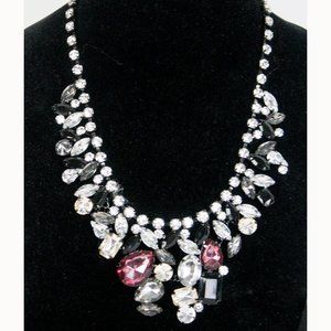 Susan Graver Statement Necklace Rhinestones